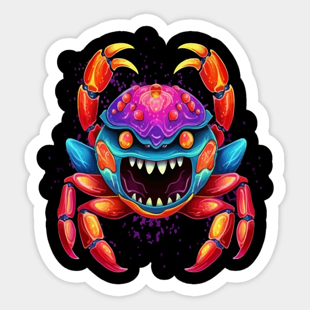 Crab Smiling Sticker by JH Mart